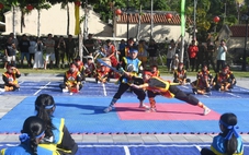 Độc đáo giải cờ người võ thuật ở Hà Tiên