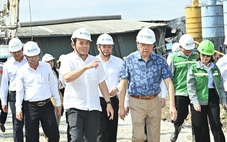 Bí thư Thành ủy TP.HCM Trần Lưu Quang kiểm tra tiến độ thi công nhà máy đốt rác phát điện