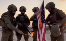 Lan truyền video 'lính Israel vui mừng đốt cờ Mỹ' khắp X và TikTok, sự thật là gì?