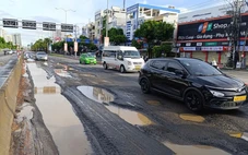 Đường huyết mạch ở trung tâm Đà Nẵng ngỡ như ‘ruộng cày’
