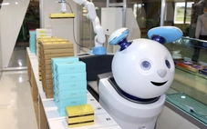 Robot mèo bán hàng tự động tại sân bay Nhật Bản