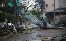 Sau bão Kalmaegi, nhiều nơi ở Quy Nhơn tan hoang, cây cối, trụ điện nằm la liệt