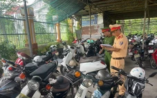 Cảnh sát giao thông Đồng Tháp kiểm tra bãi xe ở trường học, phát hiện 151 học sinh vi phạm