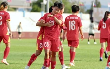 Nữ Việt Nam - Indonesia (hết hiệp 1) 1-0: Cột dọc cứu thua cho Việt Nam