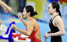 Biểu cảm của kình ngư Mỹ Tiên sau khi giành tấm huy chương đồng lịch sử