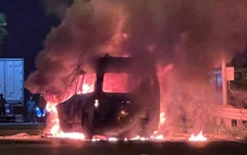 Cháy xe cứu thương trên cao tốc TP.HCM - Long Thành - Dầu Giây, 3 người chết