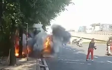 Vừa bật bếp gas nấu nước lèo để bán bún riêu thì phát nổ