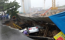 ‘Hố tử thần’ xuất hiện giữa trung tâm Đà Nẵng, ‘nuốt’ 2 ô tô