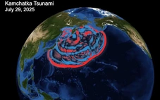 Vệ tinh 'bắt' được sóng thần khổng lồ trên Thái Bình Dương, phát hiện điều bất ngờ