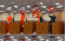 Xác minh video cảnh tù nhân ‘nhảy xuyên trần’ bỏ trốn ngay tại phòng xử án