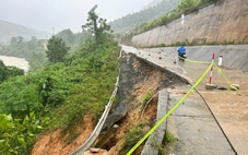 Đà Nẵng chi 10 tỉ đồng khắc phục sạt lở tuyến đường dưới chân cao tốc La Sơn - Túy Loan