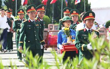 An táng 76 hài cốt liệt sĩ hy sinh ở Lào về đất mẹ