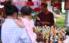 Tết Đoan ngọ, đến Thảo cầm viên chơi tò he, làm cào cào lá dừa