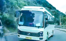 Người dân cung cấp clip vi phạm, cảnh sát giao thông xử phạt tài xế vượt ẩu trên đèo Khánh Lê