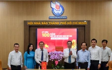 Ông Nguyễn Phước Lộc thăm, chúc mừng VTV9 và Hội Nhà báo TP.HCM nhân dịp 21-6