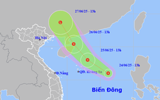Vùng áp thấp trên Biển Đông mạnh lên thành áp thấp nhiệt đới