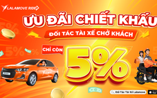 Lalamove công bố mức ưu đãi chiết khấu mới cho đối tác chở khách