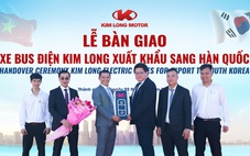 Xe buýt điện Kim Long chính thức xuất khẩu sang Hàn Quốc