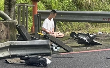 Tài xế gây tai nạn giao thông rồi... ngồi thiền bên đường