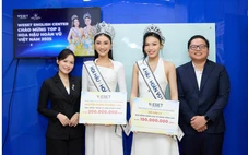 Top 2 hoa hậu Hoàn vũ Việt Nam 2025 nhận học bổng tiếng Anh tại WESET