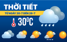 Dự báo thời tiết từ 20-7 đến 26-7: Cả nước mưa dông, có nơi mưa rất to