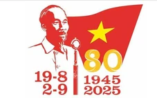 Mẫu logo chính thức cho hoạt động kỷ niệm 80 năm Cách mạng Tháng Tám và Quốc khánh 2-9
