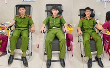Ba chiến sĩ cảnh sát cơ động Quảng Trị kịp thời hiến máu cứu người
