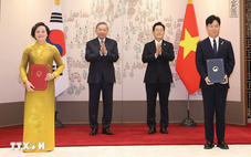 Tổng Bí thư Tô Lâm chứng kiến lễ trao các văn kiện hợp tác Việt Nam - Hàn Quốc