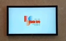Logo kỷ niệm 50 năm thành lập báo Tuổi Trẻ có mặt ở các tòa nhà tại Hà Nội, TP.HCM, Đà Nẵng