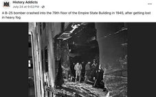 Đúng là máy bay B-52 từng đâm vào tòa nhà Empire State hồi năm 1945