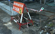 Đã xử lý xong nắp cống 'há miệng' trên đường Nguyễn Du