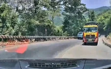 Tài xế xe tải lấn làn, cắt đầu xe ngược chiều trên đèo Khánh Sơn bị xử phạt