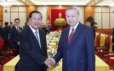 Tổng Bí thư Tô Lâm gặp Chủ tịch Đảng Nhân dân Campuchia Hun Sen
