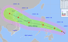 Bão Bualoi đang đi nhanh, đêm mai vào Biển Đông, hướng về Bắc Trung Bộ