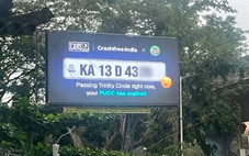 Bảng quảng cáo kết hợp camera AI 'bêu tên' xe chưa nộp phạt nguội