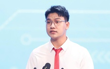 Nam sinh đại diện hơn 26 triệu học sinh phát biểu tại lễ khai giảng đặc biệt