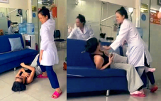 Làm rõ clip người phụ nữ mặc áo blouse trắng tấn công khách hàng trong phòng khám