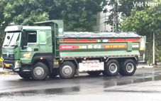 Lái xe ben hàng chục tấn đi ngược chiều, tài xế bị phạt 19 triệu, trừ 4 điểm bằng lái
