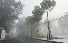 Sương mù xuất hiện ở Cần Thơ