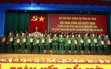 Hà Tĩnh có 69 chỉ huy trưởng chính quy Ban chỉ huy Quân sự cấp xã