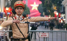 Công an Hà Nội thực hiện phân luồng giao thông đến 12h ngày 24-1