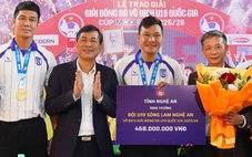 U19 Sông Lam Nghệ An nhận thưởng gần nửa tỉ đồng sau chức vô địch