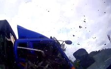 Khoảnh khắc thót tim: Camera hành trình ghi lại vụ tông xe liên hoàn trên cao tốc La Sơn - Hòa Liên