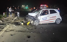 Tài xế taxi tử vong tại chỗ sau cú đâm va mạnh với xe tải