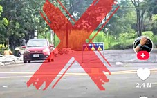 Clip TikTok ô tô con 'lu lèn' mặt đường nhựa nguội, xã 'họp khẩn', khẳng định không chính xác