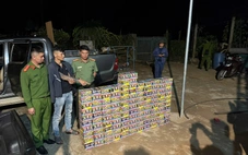 Xe bán tải độ chế khoang bí mật chở pháo lậu từ Gia Lai về Đắk Lắk