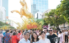 Ngày 29 tháng chạp, người dân du xuân dưới tiết trời nắng gắt ở TP.HCM