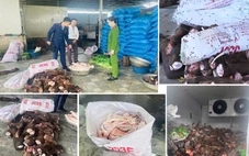 6 tấn thực phẩm mù mờ nguồn gốc, bốc mùi hôi thối chờ đi vào quán lẩu, quán nhậu