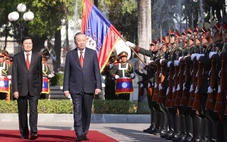 Lễ đón trọng thể Tổng Bí thư Tô Lâm tại Lào