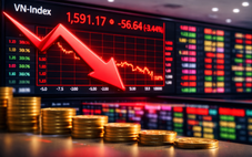 Hơn 630 mã giảm giá, VN-Index rơi sâu về đáy 5 tháng